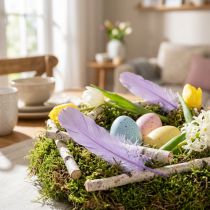 Article Plumes décoratives en véritables plumes d'oie teintées lilas - 20g x 2 sachets