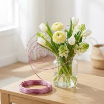 Article Fil aluminium rose polyvalent pour décoration et loisirs créatifs