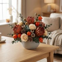 Article Boule en mousse florale sèche grise Ø16 cm – Lot de 2