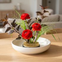 Article Igel rond en laiton pour compositions florales et Ikebana