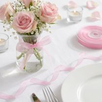 Article Ruban d'organza rose 6 mm x 50 m