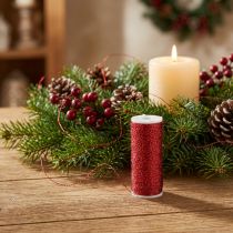 Article Fil décoratif effet bouillonné rouge Ø0,30 mm 140 m - Idéal pour Noël et loisirs créatifs