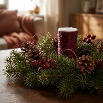 Article Fil décoratif effet torsadé Ø0,30 mm 140 m Bordeaux en cuivre