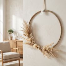 Article Anneaux Décoratifs en Jute 40 cm - Lot de 2 - Style Naturel et Créatif
