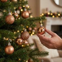 Article Lot de 14 Mini Boules de Noël Bronzées Ø3cm Brillantes et Bruchfestes