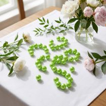 Article Perles décoratives vert pomme Ø8 mm - Lot de 250
