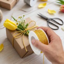 Article Cordelette décorative jaune 2 mm x 50 m en acétate pour créations
