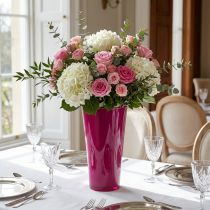 Article Vase conique en plastique rose Erika Ø29 cm H44,5 cm