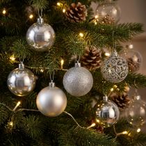 Article Boules de Noël Argent Ø6cm en Lot de 16