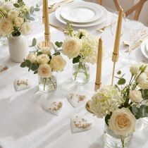 Article Confettis en forme de cœur doré pour décoration de table - 24 pièces