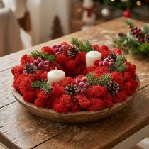 Article Mousse décorative rouge pour créations DIY et décoration intérieure 400g