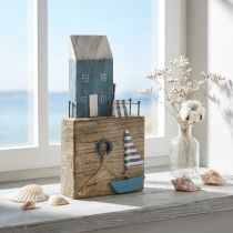 Article Décoration maritime en bois style Shabby Chic H25,5cm