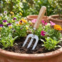 Article Petite griffe de jardin en bois et métal - 28 cm