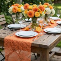 Article Tissu décoratif en rouleau orange 23 cm x 25 m