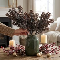 Article Plante artificielle brun automne/hiver décorative Drylook 38 cm - Lot de 3