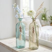 Article Lot de 2 vases en verre avec décor de coquillages Kauri, H26 cm