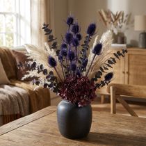 Article Cardère sauvage Fleurs séchées Cardère Chardons Violet 55cm 10 têtes