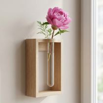 Article Tube en verre transparent 160 mm x 16 mm pour décoration florale