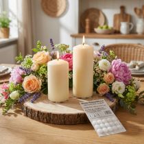 Article Pastilles de cire adhésive pour bougies, blanches, 15 pièces