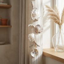 Article Guirlande Déco en Coquillages et Bois Flotté Naturel 106cm
