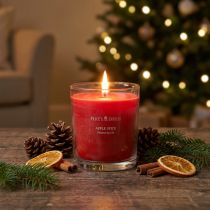 Article Bougie parfumée en verre Pomme Épices H8cm Noël