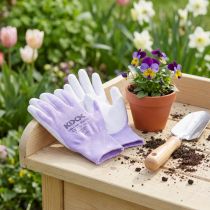Article Gants de jardin Kixx taille 7, blanc et lilas