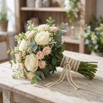Article Ruban de jute ruban décoratif avec passants crème naturel 25mm 10m