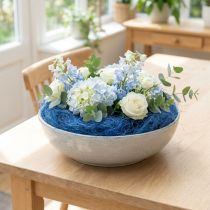 Article Fibre décorative en sisal bleu 300g pour rembourrage et décoration
