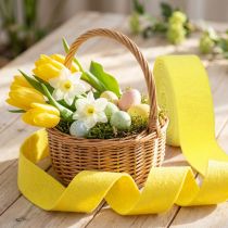 Article Ruban en feutre jaune 7,5 cm x 5 m – 100 % laine
