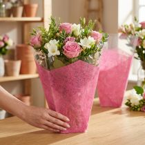 Article Lot de 50 Cônes Transparence Rose pour Bouquet - 40 cm