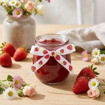 Article Ruban décoratif motif fraises 15 mm x 20 m