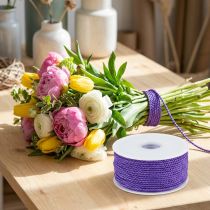 Article Kordel décorative violette 2 mm x 50 m en acétate