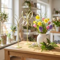 Article Papillons en métal vert et or H29 cm – Lot de 2