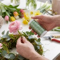 Article Fil métallique décoratif vert menthe Ø0,50mm 50m