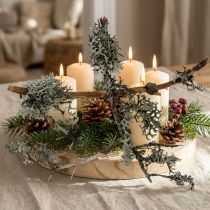 Article Mousse naturelle décorative gris-vert avec branches 750g