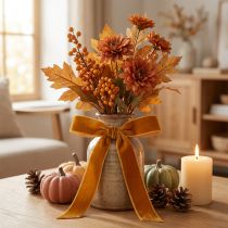 Article Sangle en velours orange terre cuite 20 mm x 10 m