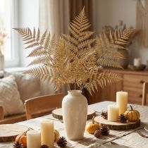 Article Fougères séchées décoratives naturelles 70 cm - Lot de 10