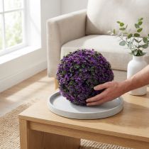 Article Boule décorative violette Ø18 cm en plante artificielle