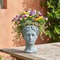 Article Porte-plante buste antique en béton Ø8cm H15cm graublau