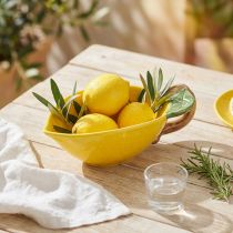 Article Coupe décorative en céramique motif citron 17×8 cm