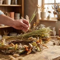 Article Bouquet DIY en fleurs séchées pour couronnes et décoration intérieure 60 cm