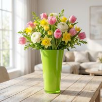 Article Vase décoratif en plastique vert pomme Fizzy H35cm Ø20cm