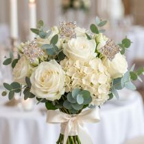 Article Épingles Décoratives Mariage Or avec Strass 7 cm - Lot de 9