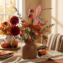 Article Branche décorative artificielle avec pommes rouges pour automne et Noël, 70 cm
