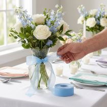 Article Ruban organza bleu 40 mm x 50 m