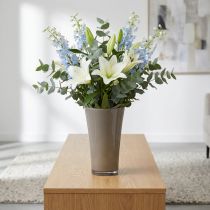 Article Vase décoratif en plastique gris platine Ø28,5cm H45cm
