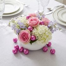Article Perles décoratives violettes Ø2cm - Lot de 12