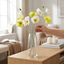 Article Kunst Mohn en Jaune - Fleurs Artificielles Décoratives 95 cm