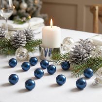 Article Perles décoratives bleues en plastique Ø2 cm - Lot de 12