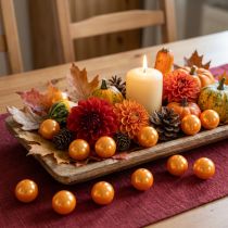 Article Perles décoratives orange Ø2 cm - Lot de 12